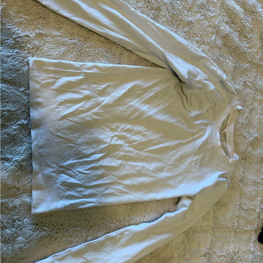 White Long Sleeve Swiftly Tech Top